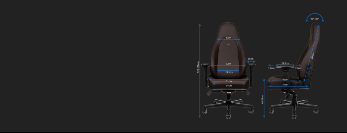 Ghế Gamer Noblechairs ICON Series JAVA Edition có thiết kế cao cấp